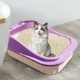 thumbnail image 5 of Semi-enclosed Cat Litter Box with Scoop, Large Portable Pet Litter Box with Tray, Oversized Cats Toilet Container, Useful Durable Cats Litter Pan for Indoor Outdoor Decor, 36x50x19cm, 5 of 5