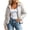 Gray, variant on Womens Cropped Hooded Sun Protection Jacket Long Sleeve Solid Color Tops with Zipper Pockets