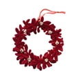 thumbnail image 2 of Adorno colgante navideño Strade Fareast Limited flocado rojo para decoración de vacaciones, 2 of 8