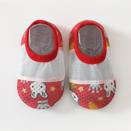

CAICJ98 Baby Girl Shoes Girls Sandals Cartoon Baby Shoes Boys Prewalker Non-Slip Socks Floor Baby Shoes Red