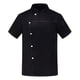 thumbnail image 4 of Chaqueta , parte superior de manga corta, ropa de camarera de cocina transpirable, chaqueta ligera, para restaurante, industria , negro Negro L Sunnimix Chaquetas de cocinero, 4 of 8