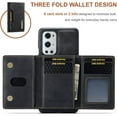 thumbnail image 4 of Magnetic Detachable Wallet Vintage Leather Stand Phone Case for OnePlus 9 10 Pro R RT ACE Nord 2 N200 N20 5G Back Cover, Card Holder Bracket Anti-Shock Business Bumper(Green,OnePlus 9 Pro), 4 of 8