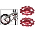 thumbnail image 3 of Roue de 2 Pièces, Roue de Traction de Dérailleur Jockey 1T pour Vélo de Route VTT - Rouge, 3 of 4