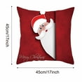 thumbnail image 4 of B Christmas Santa Pillow Case Style B Flax Material Square Shape For Chair Sofa Car Seat Decoration, 4 of 7