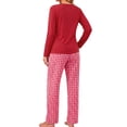 thumbnail image 5 of UVN Women Pajamas Sets Long Sleeve 2 Piece Lounge Set Casual Crewneck Sleepwear Tops and Long Printed Pants Soft Pjs Outfits with Pockets, 5 of 11