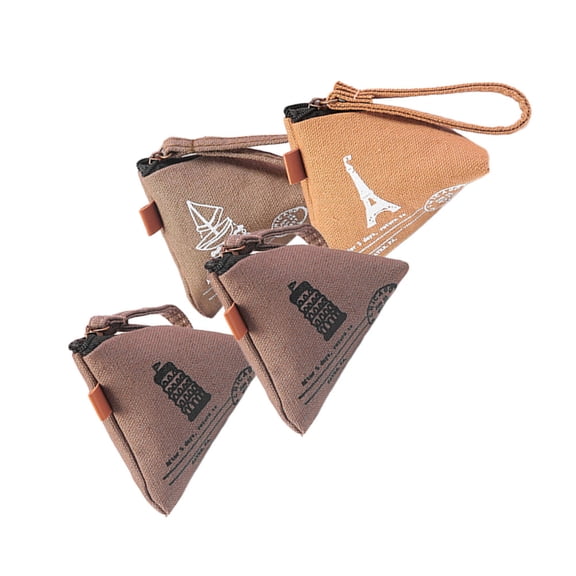 4 Pcs Korean Style Coin Purse Purses for Women Trendy Coin Purse Pyramid Shaped Purse