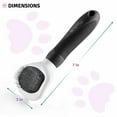 thumbnail image 4 of Poodle Pet Slicker Brush for Dogs, Cats, Rabbits - Dog Slicker Brush for Matted/Loose Hair, Fur, Knot - Doodle Brush for Dogs Short Hair & Long Hair - Dog Brush for Goldendoodle Grooming (Black), 4 of 9