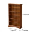 thumbnail image 6 of YIFAEUX Dollhouse Mini Bookcase Shelf 1/12 Scale White Modern Living Room Furniture for Dolls House Library Office Decor Miniature Wood Display Stand, 6 of 7
