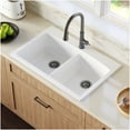 Karran Usa Qt710Pk1 Quartz Qt 33" Drop In Double Basin Quartz