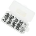 thumbnail image 4 of Anzuelos triples de acero con alto contenido de carbono, juego de 100 piezas con anillos dobles y caja de almacenamiento, accesorios de pesca de triple púas, 4 of 8