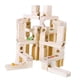 thumbnail image 1 of Juego de bloques de construcción de pista de canicas de madera, juego de laberinto de pista de canicas, educación temprana 60 piezas, 1 of 9