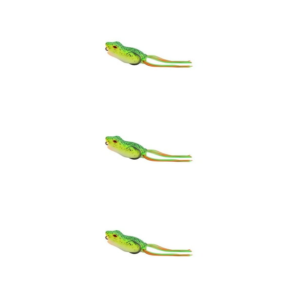 Eigraketly Wobblers de rana artificiales, señuelos falsos de plástico de 11g, cebo de superficie, señuelo de pesca, anzuelos dobles, accesorios Type1 NO1