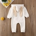 thumbnail image 3 of xiaxaixu Newborn Romper Jumpsuit Autumn/Spring Casual Cute Rabbit Ears Bodysuit, 3 of 6