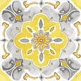 thumbnail image 2 of Coulter, Cynthia 12x12 White Modern Wood Framed Museum Art Print Titled - Jewel Medallion yellow gray III, 2 of 4