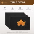 thumbnail image 2 of Fall Washable Placemat for Office Restaurant Coffee Table Decoration - Fade-Resistant Nature Cute Plants Placemat Maple Placemats - Pack Of 6 17.7x13in, 2 of 5