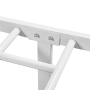 Yaheetech Metal Bed Frame Full Bed with Spindle Headboard and Footboard, White