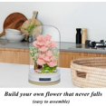 thumbnail image 6 of Flower Bouquet Set Rotating Music Box DIY Friends Set Botanical Collection Flowers Bonsai Tree Building Blocks Valentine's Anniversaries New Year Birthday Gift for Women Friends(Pink Rose), 6 of 7