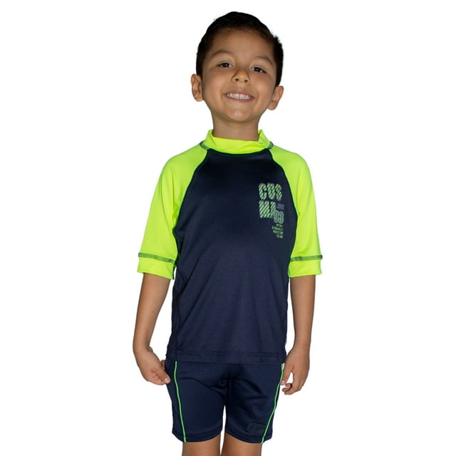 Playera manga corta para niño con protección solar UPF 50+