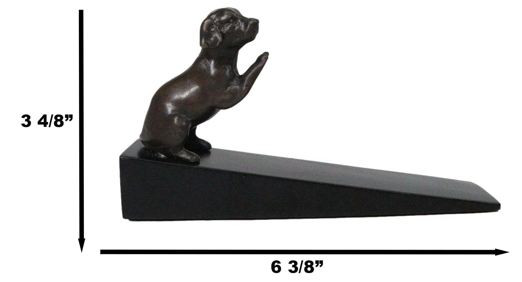 Brass Metal Adorable Begging Labrador Retriever Dog Door Stop Stopper Wedge