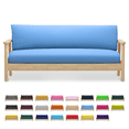 thumbnail image 6 of Full Size 54"x75"Solid Futon Cover Mattresses Slipcover Fit 6"- 8", Light Blue, 6 of 9