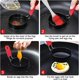 thumbnail image 3 of Paquete de 4 moldes para huevos fritos de acero inoxidable de 7,5 cm con mango de silicona (rojo), anillo de cocina antiadherente para panqueques, Picnic, desayuno Rojo Verde Cocina, Decoración y Otros, 3 of 5