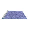 thumbnail image 2 of Ahgly Company Machine Washable Indoor Round Abstract Blue Modern Area Rugs, 5' Round, 2 of 4