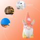 thumbnail image 2 of Conejito de Pascua Muñeca sin rostro Orejas lindas Goblin Conejo enano Gnomos Adornos de ventana Tmvgtek Oficina Multiescena Multifunción, 2 of 6