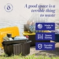 thumbnail image 6 of CHTER 2-Pack Durabilt, Heavy Duty Plastic Storage Bins with Lids, 15 Gallon, Black/Yellow - Stackable Container Boxes for Home, Attic, and Garage Organization, 6 of 9