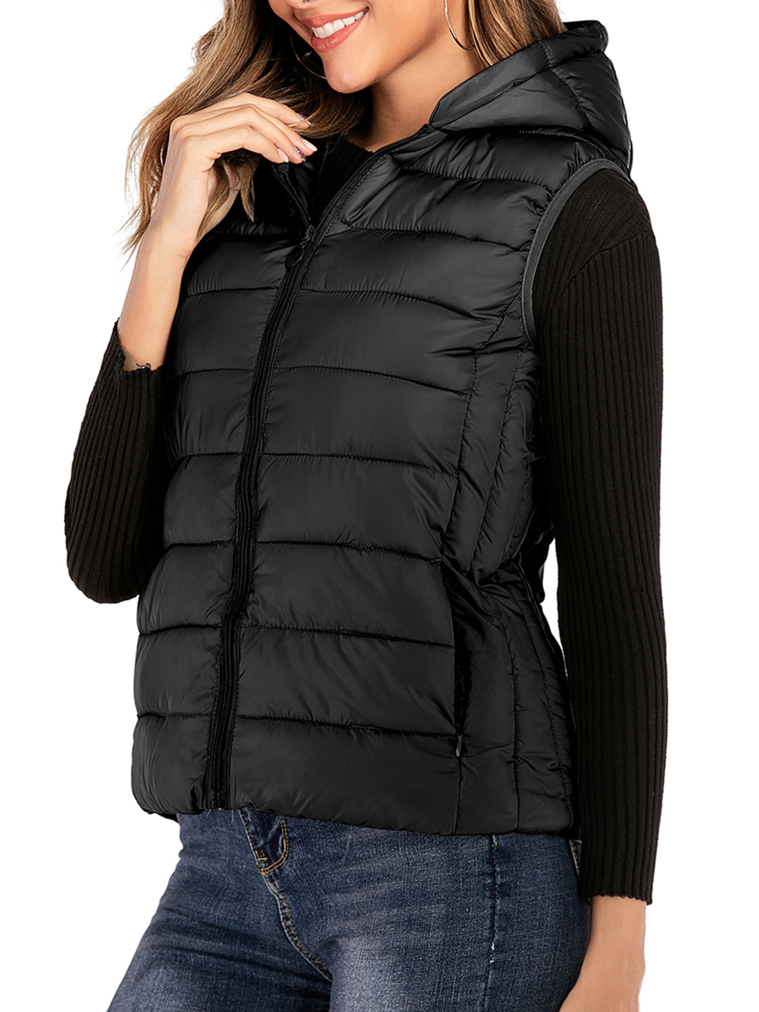 Women Plus Size Lightweight Water-Resistant Packable Down Vest Gilet