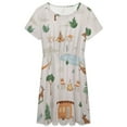 thumbnail image 3 of Cartoon Camper Short Sleeve Dress Women Summer Evening Dresses Ladies Sundress, 3 of 7