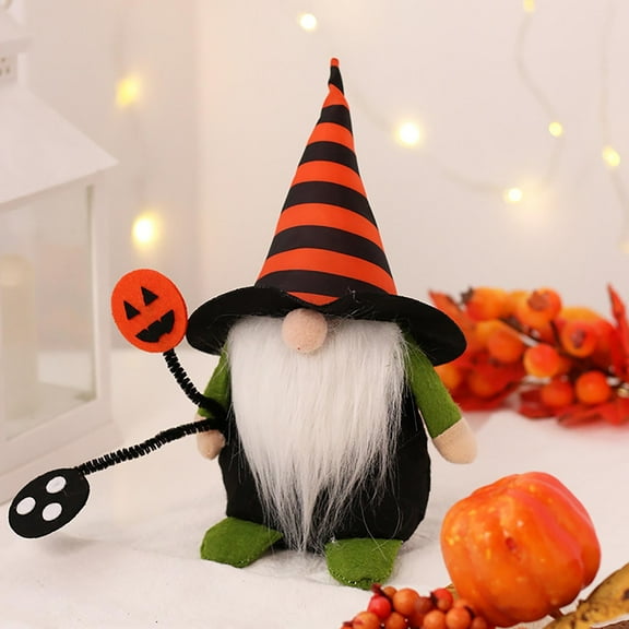 Tuscom Halloween Gnome Decor - Faceless Doll Decoration for Halloween Easter, Handmade Scandinavian Rudolf Dwarf for Home, Office, Shop Window