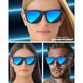 thumbnail image 5 of grinderPUNCH Mens and Womens Polarized Sunglasses UV400 Protection Classic Retro Driving Sun Glasses Trendy Fashion Shades - Blue, 5 of 7