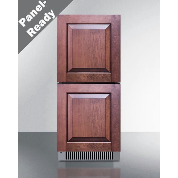 15" wide indoor/outdoor ADA compliant panel-ready drawer refrigerator in stainless steel