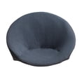thumbnail image 1 of Jacquard Fabric Saucer Chair Slipcover Removable Moon Chair Cover dark gray, 1 of 8