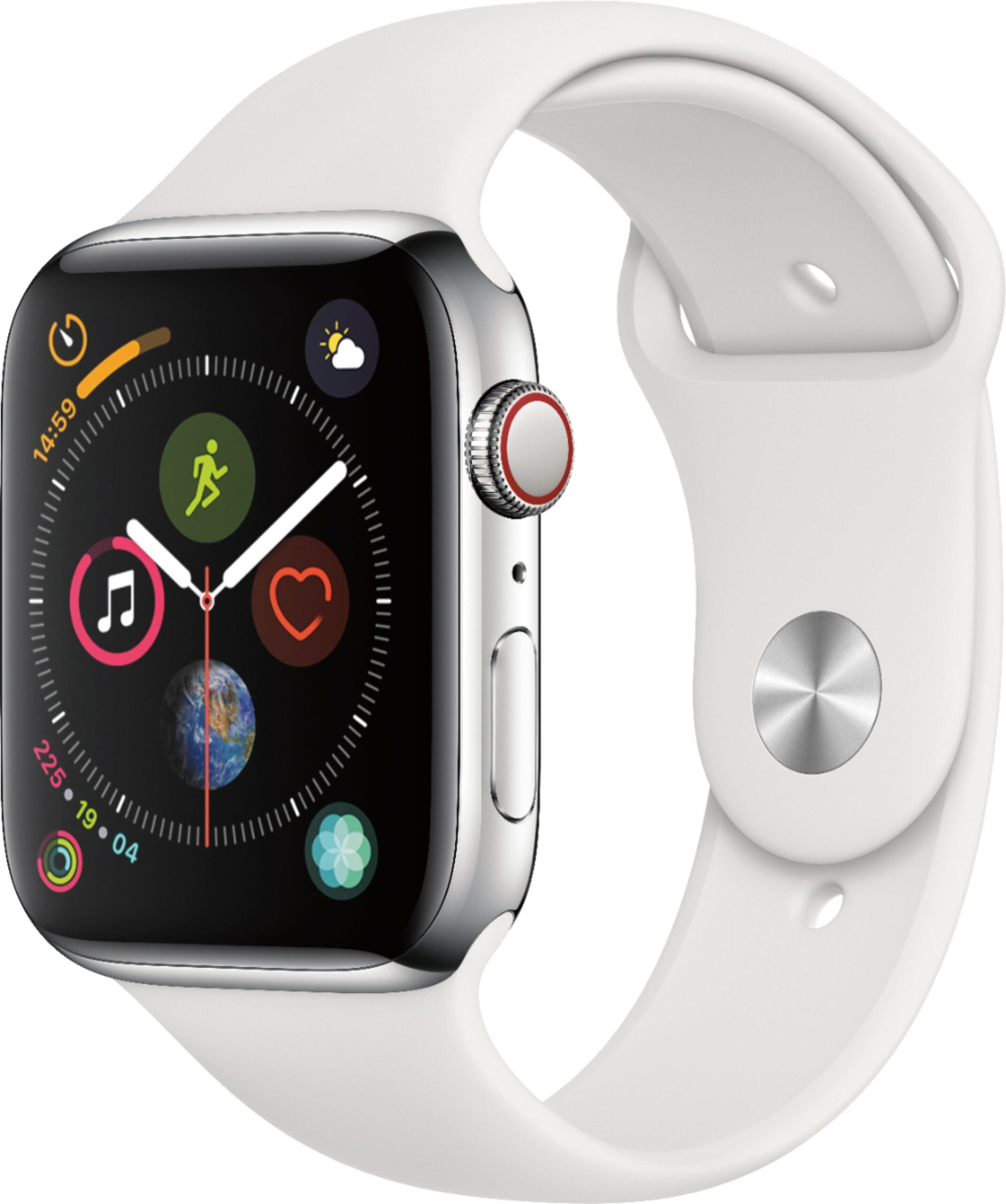 Pre-Owned Apple Watch Series 4 (GPS) 44mm / 40mm Space Gray 16GB Aluminum Case with Black Sport Band - WiFi GPS - Space-gray, Used