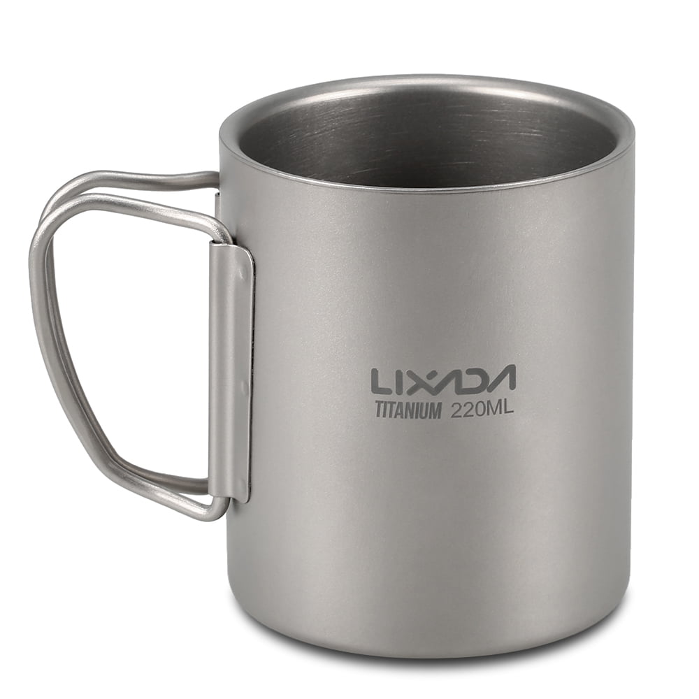 Outdoor Camping Titanium Cup Portable Ultralight Picnic Water Tea Coffee Mug Pot 