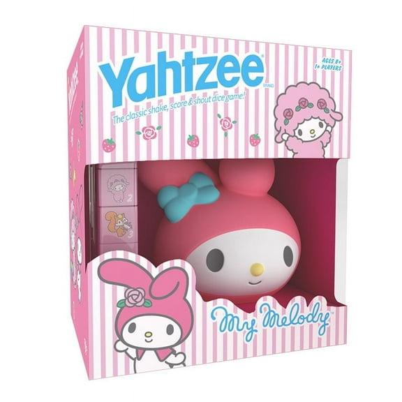 Yahtzee: My Melody Dice Game, Collectible Hello Kitty & Friends Dice Cup Featuring Adorable Artwork, Classic Game Based on Hello Kitty & Friends
