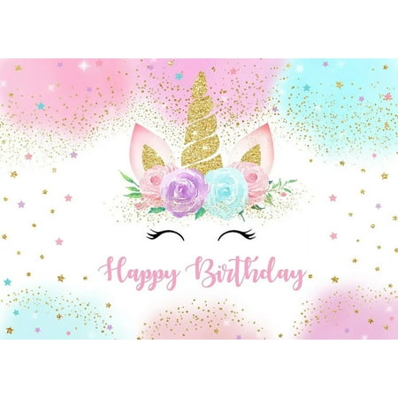 

Tęczowa opaska jednorożec urodziny tło baby shower bokeh błyszczące zdjęcie tła urodziny photocall kwiatowe materiały urodzinowe