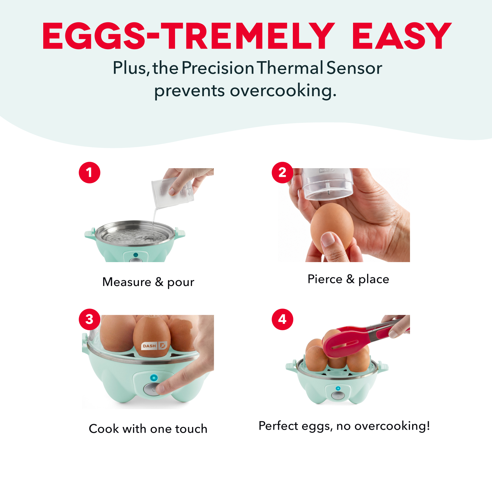 Dash Rapid 7 Egg Cooker, Hard Boiled & Poached, Aqua photo 5