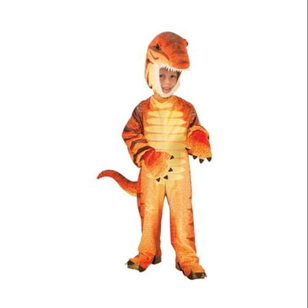 Plush Orange Raptor Dinosaur Costume Child Toddler
