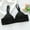 Black, variant on Fewfanhot Women's Wireless Comfort Adjustable Bra Seamless Yoga Sleepwear Breathable Support for Daily Lounge Sizes 32-40B/C/D