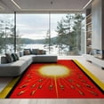 thumbnail image 2 of ODIKA 8'x10' Washable Area Rug Non-Shedding, Easy Care, Gamer Gamepad Design With Colorful Burst And Fiery Accents for King Size Bedroom Under Bed, Master Suite, 2 of 7