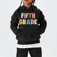 thumbnail image 5 of Vividxx Hoodies For Girls Long Sleeve Letter Print Pocket Pullover Casual Hooded Sweatshirts For School Trendy Fashion 6-7 Years, 5 of 5