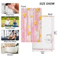 thumbnail image 6 of Yayeee 2 Pack Hand Towels for Bathroom 100% Cotton 16" x 28" Soft Absorbent Kitchen Towel, Flat Yellow Stars, 6 of 7