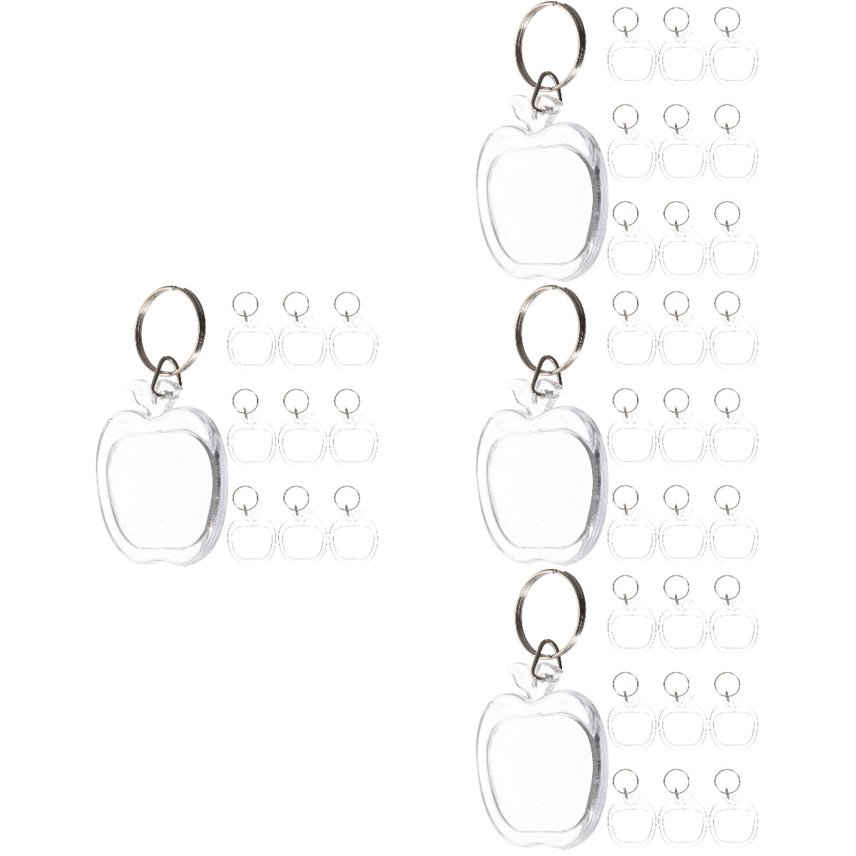 LABSERRON  40Pack DIY Photo Holder Keychains for Women Men Kids 3.3×1.8×0.8in