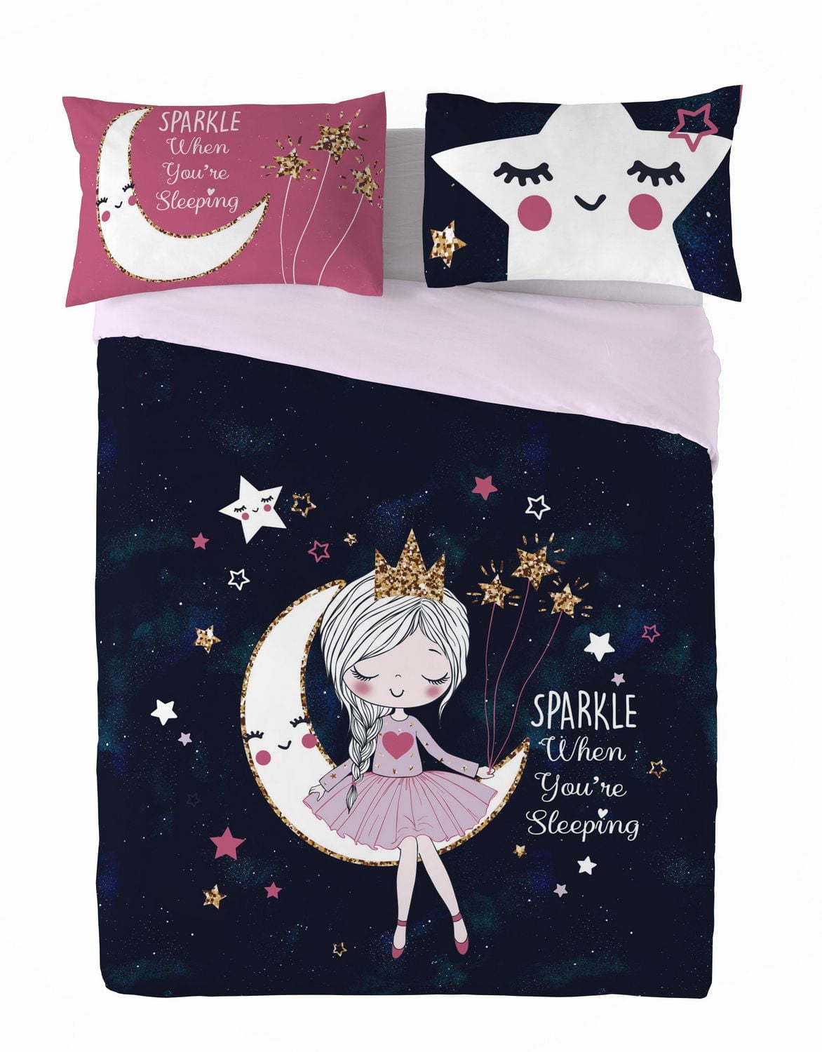 Gouchee Home Lesha Girl Print Juvenile Cotton Duvet Cover Set