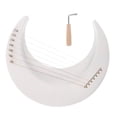 thumbnail image 1 of HONITANO Portable Moon Shaped Wooden Lyre Harp 7 String Instrument for Beginner Musicians, 1 of 8