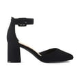 thumbnail image 6 of Pennysue Women's Black Pointy Low Chunky Heels With Ankle Strap Size 8.5, 6 of 7