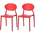 thumbnail image 6 of Modern Plastic Outdoor Dining Chair with Open Oval Back Design, 6 of 10