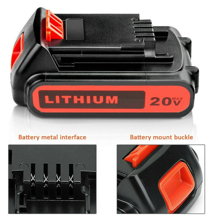 Black & Decker Genuine LBXR2020 20V Max 2.0 AH Lithium-Ion Battery – ZeereeZ